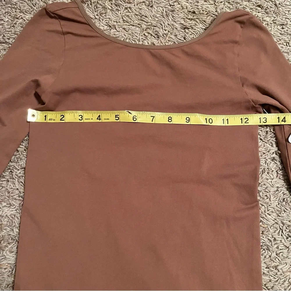 INTIMATELY FREE PEOPLE Low Back Seamless Long Sleeve in Withered Rose Sz M/L NWT